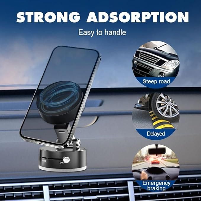 Vacuum Magnetic Phone Mount – Compact, Secure &amp; Smart