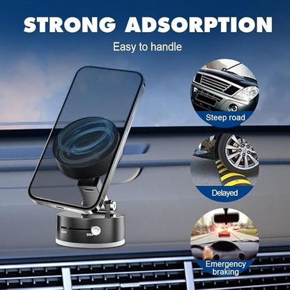 Vacuum Magnetic Phone Mount – Compact, Secure &amp; Smart