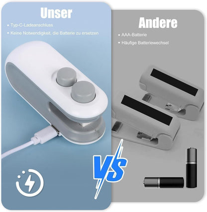 Mini USB Rechargeable Bag Sealer with Cutter"