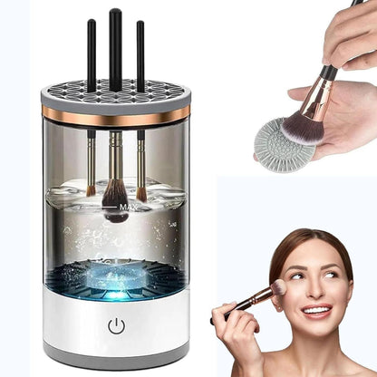 "SpinGlam™ Automatic Makeup Brush Cleaner &amp; Dryer – USB Rechargeable"