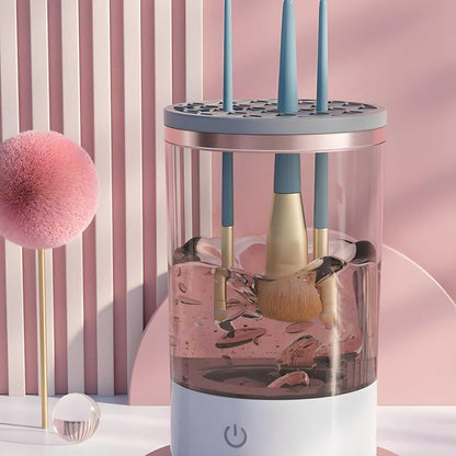 "SpinGlam™ Automatic Makeup Brush Cleaner &amp; Dryer – USB Rechargeable"